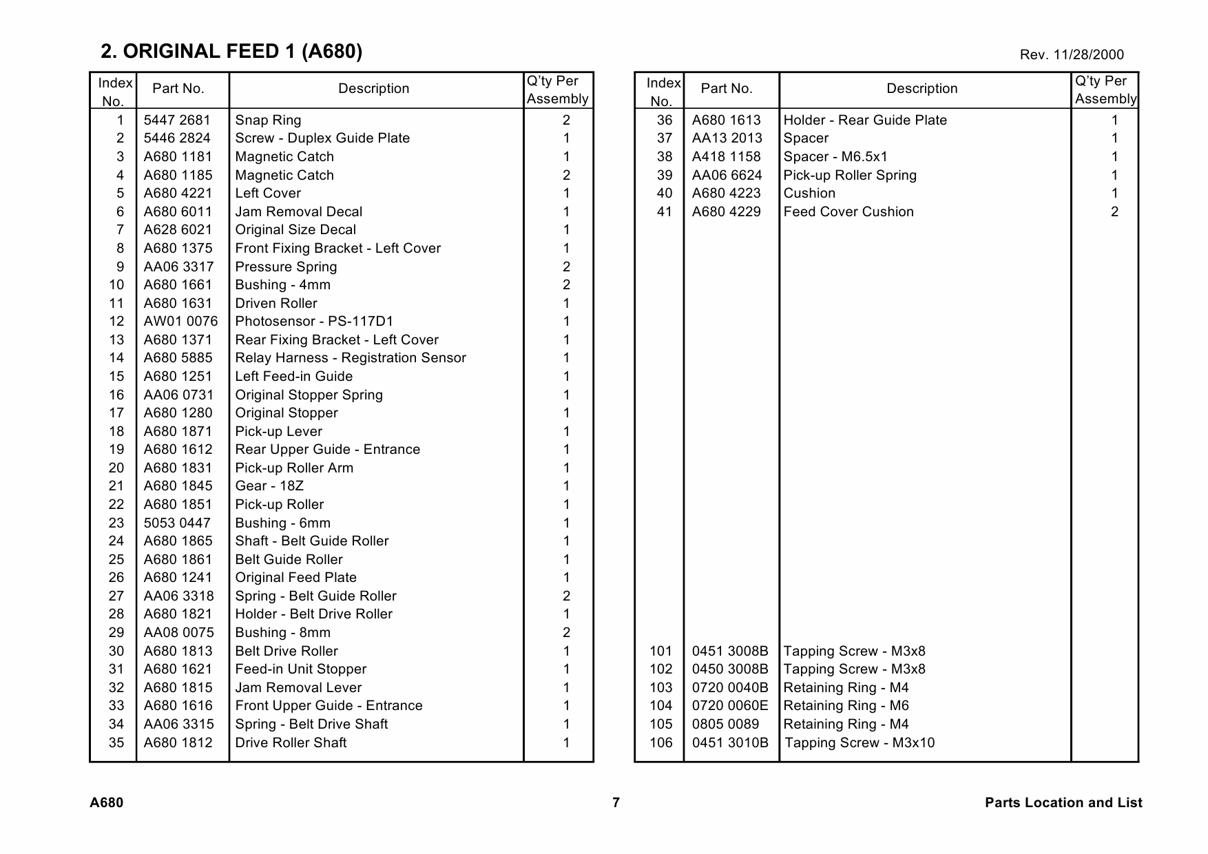 RICOH Options A680 AUTO-DOCUMENT-FEEDER Parts Catalog PDF download-4